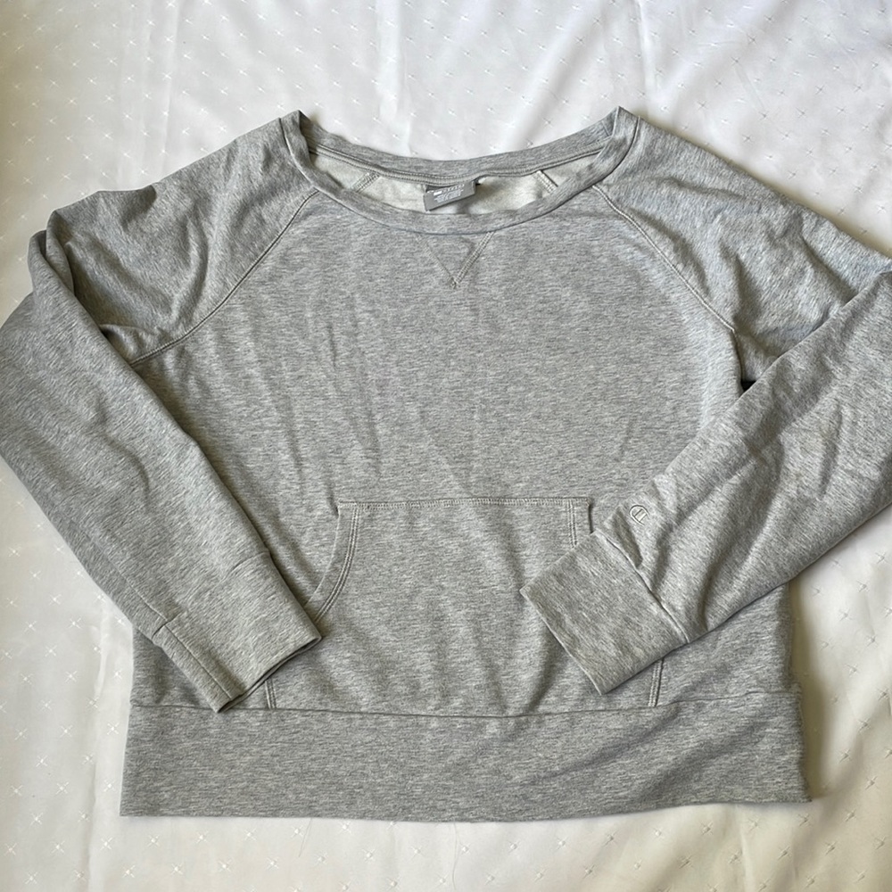 Champion Slouchy Sweatshirt in Heather Gray